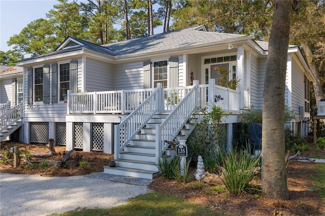 view of front facade with a porch