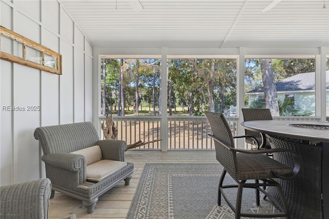 view of sunroom / solarium