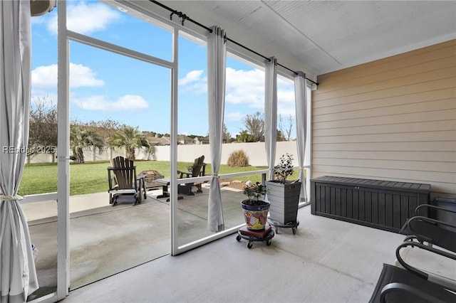 view of sunroom