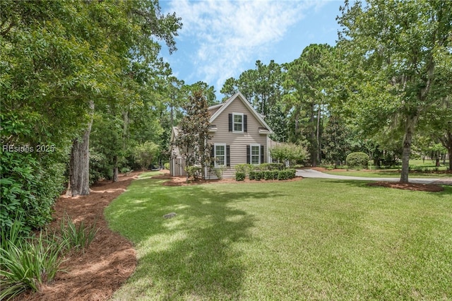 exterior space with a front lawn