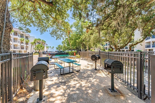 view of patio featuring area for grilling