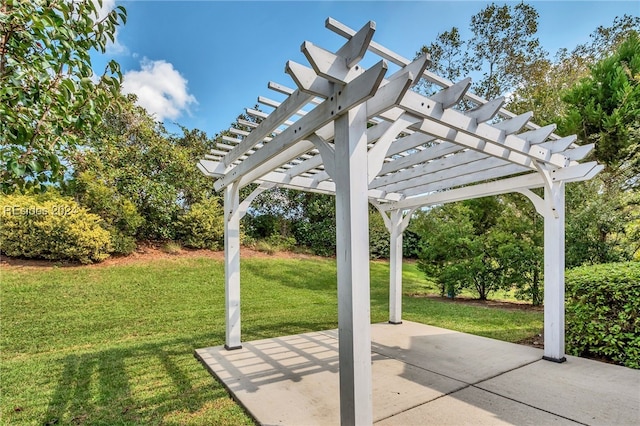 view of patio / terrace with a pergola