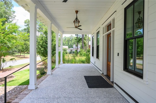 view of patio with covered porch