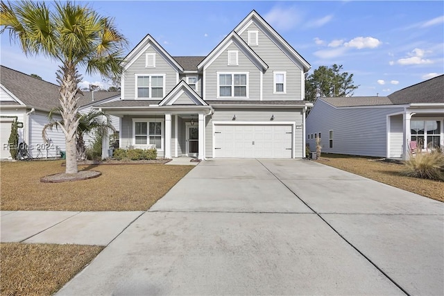 view of front facade featuring a garage