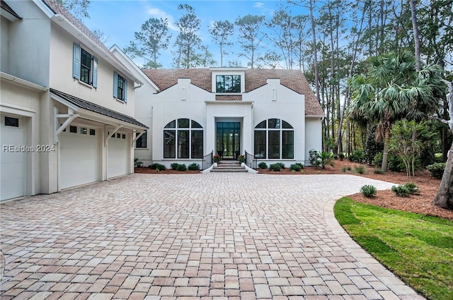 view of front of home featuring a garage