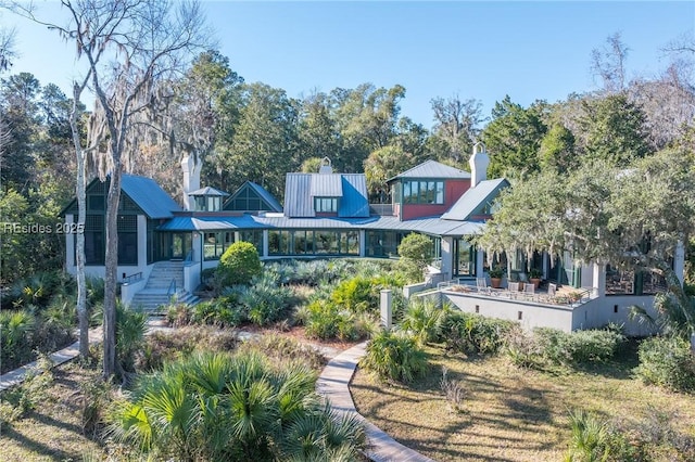 view of rear view of property