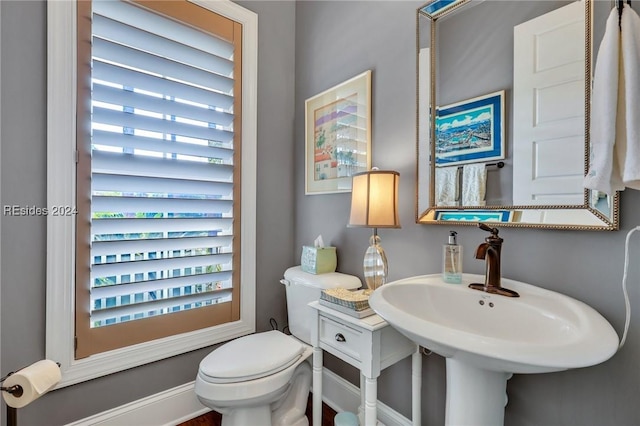 bathroom featuring sink and toilet