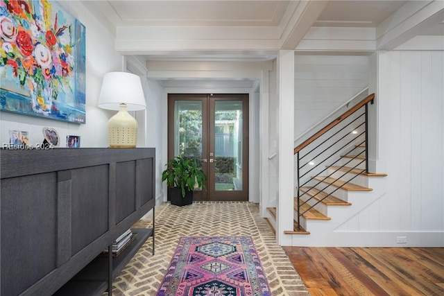 foyer entrance with french doors