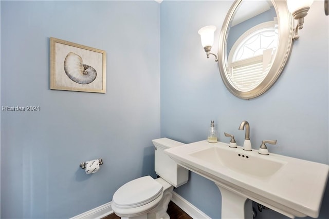 bathroom with sink and toilet