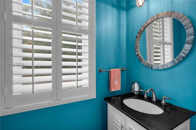 bathroom featuring vanity and a healthy amount of sunlight