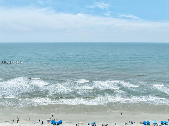 property view of water with a view of the beach