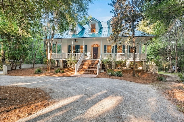 view of front of home with a porch