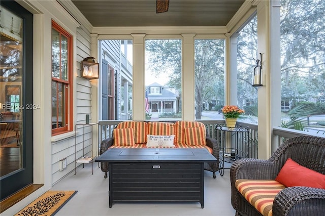 view of sunroom