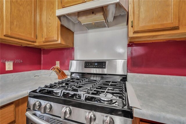 kitchen with gas range