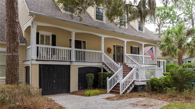 view of front facade with covered porch