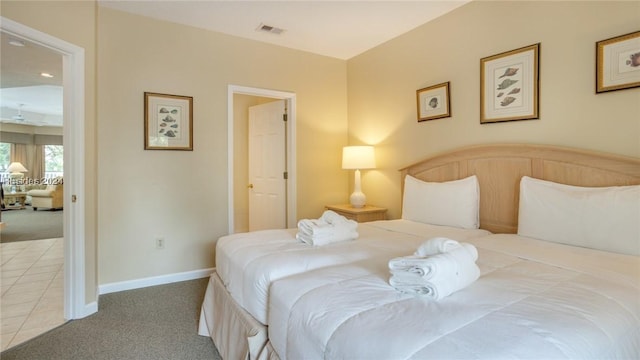 view of carpeted bedroom