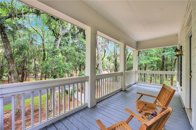 view of wooden deck