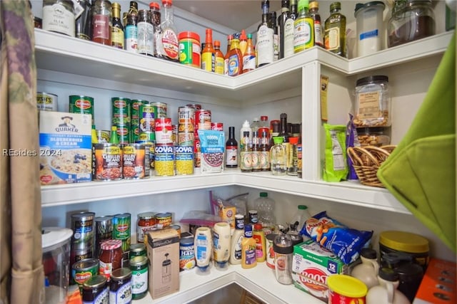 view of pantry