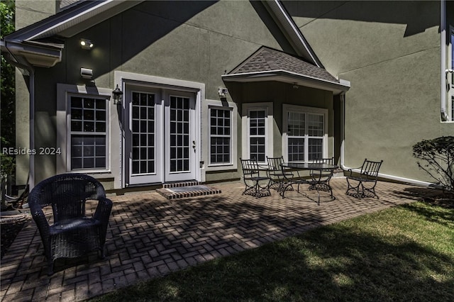 view of patio with french doors