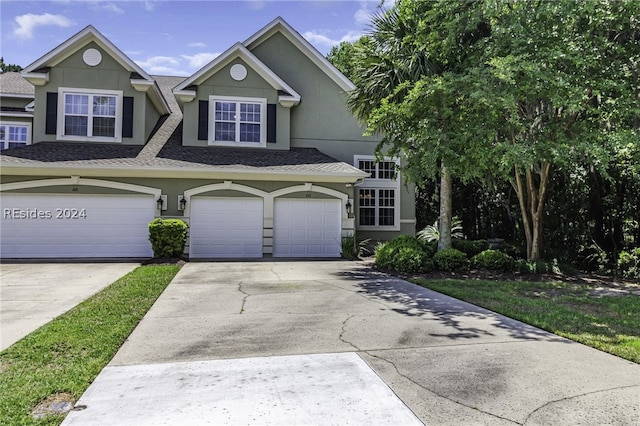 view of front of house featuring a garage