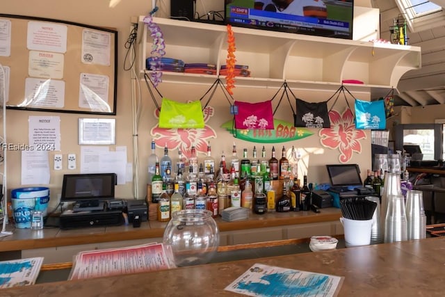 bar with tile counters