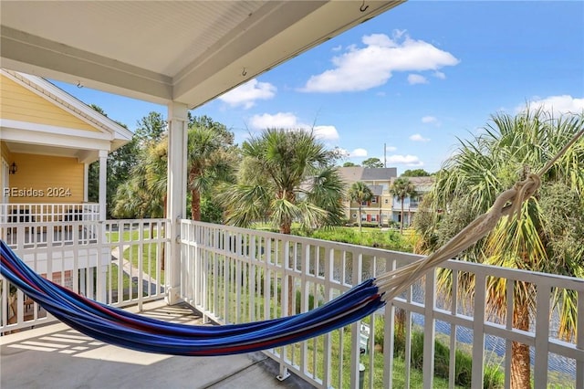 view of balcony