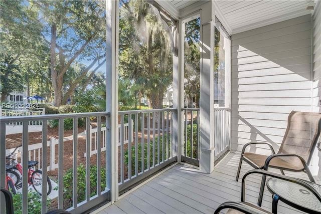 view of sunroom / solarium