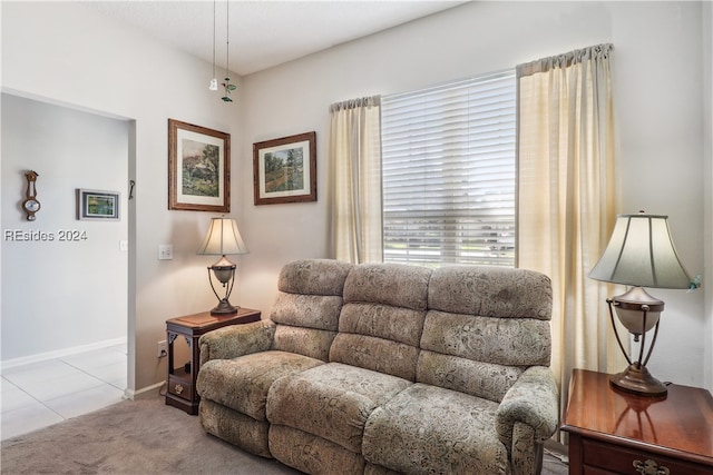 view of carpeted living room