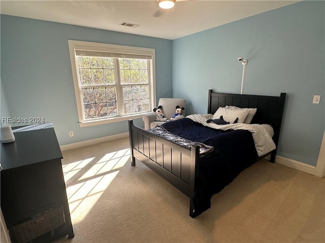 view of carpeted bedroom