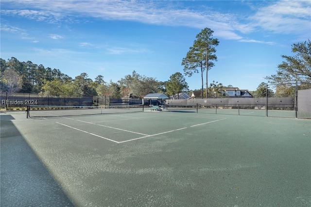 view of tennis court