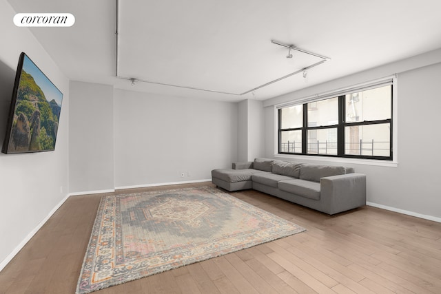 living room featuring light hardwood / wood-style floors