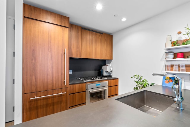 kitchen with stainless steel appliances and sink