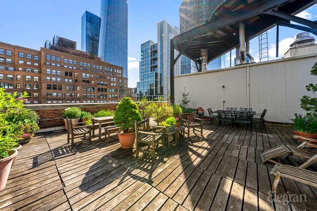 view of wooden terrace