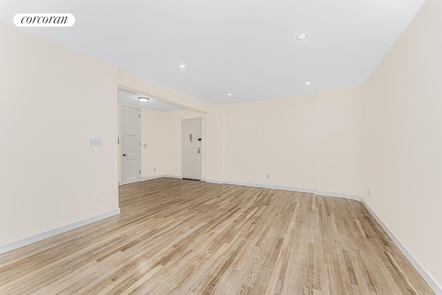 empty room featuring light hardwood / wood-style flooring