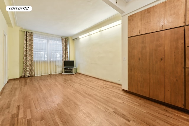 interior space with light hardwood / wood-style floors