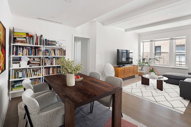 office featuring hardwood / wood-style floors