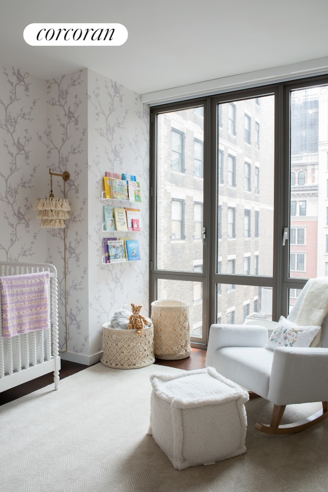 interior space featuring floor to ceiling windows and plenty of natural light