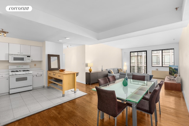 dining area featuring light hardwood / wood-style floors