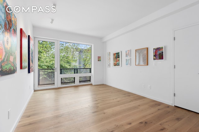 empty room featuring light hardwood / wood-style flooring