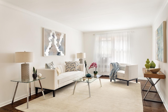 living room featuring hardwood / wood-style floors