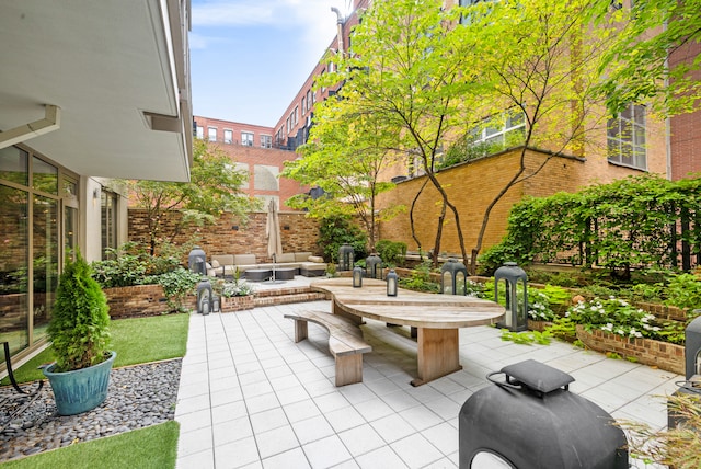 view of patio featuring outdoor lounge area