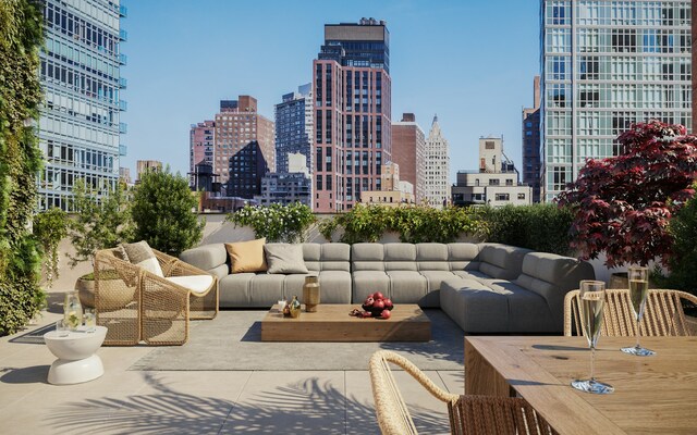 view of patio with outdoor lounge area