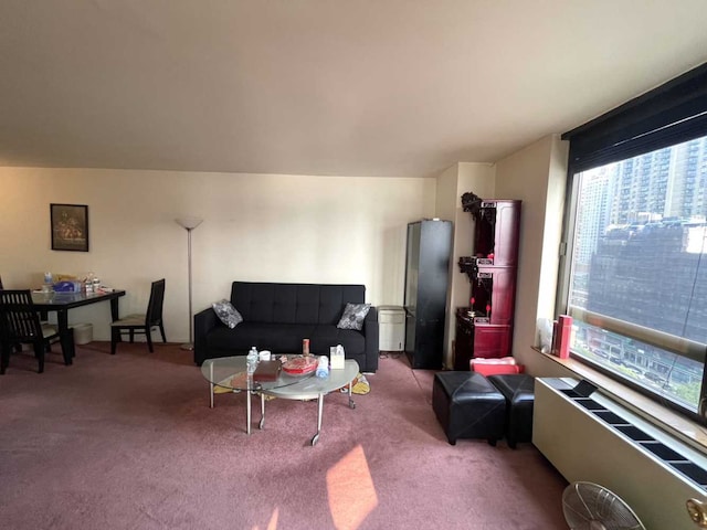 view of carpeted living room