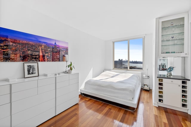 bedroom featuring hardwood / wood-style floors