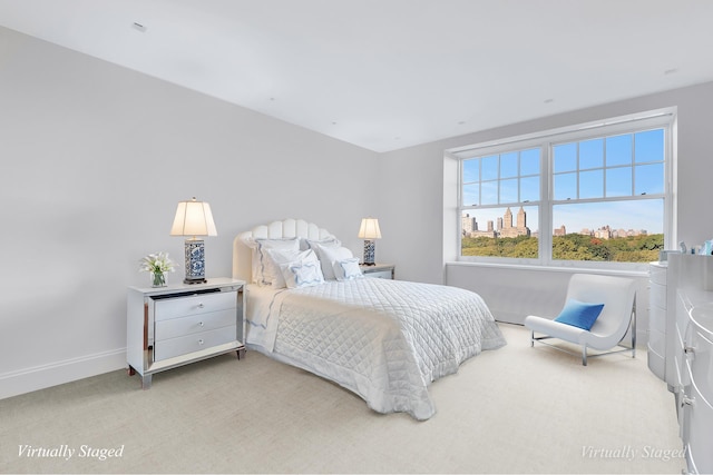 view of carpeted bedroom