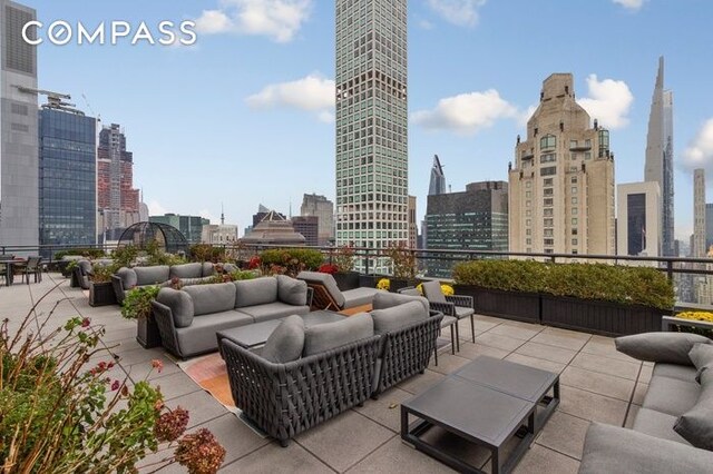 view of patio / terrace featuring an outdoor living space