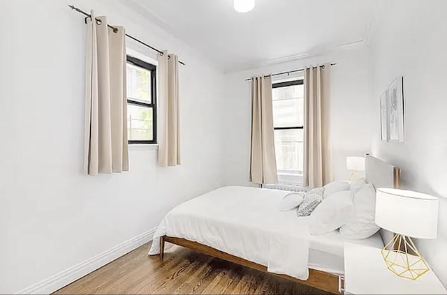 bedroom featuring wood-type flooring