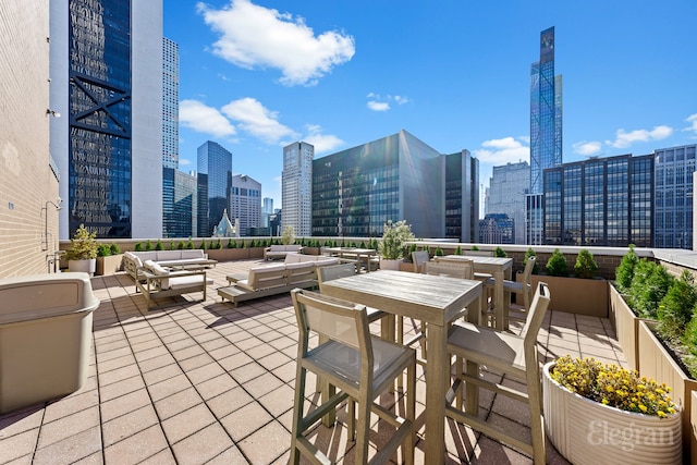 view of patio / terrace with an outdoor hangout area