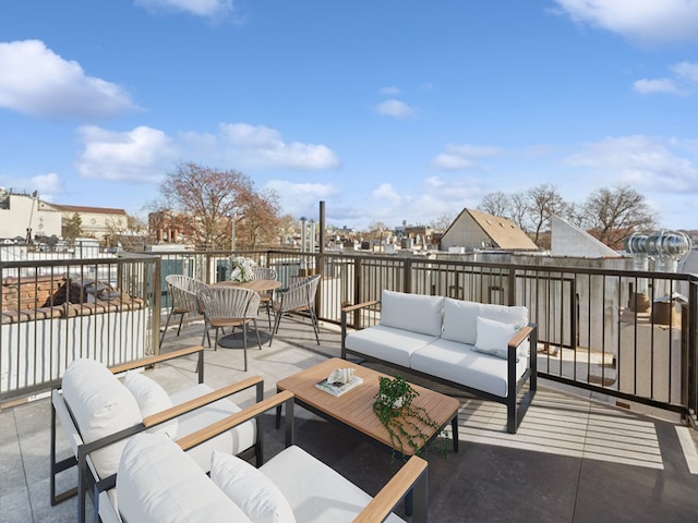 view of patio / terrace featuring an outdoor living space