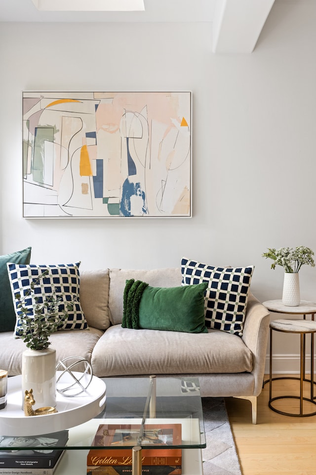 living room featuring hardwood / wood-style floors